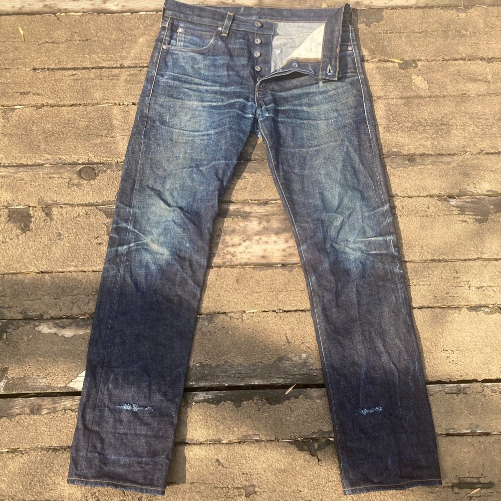 Wallace & Barnes Slim Straight Selvedge Denim Jeans 31 x 32 made in USA